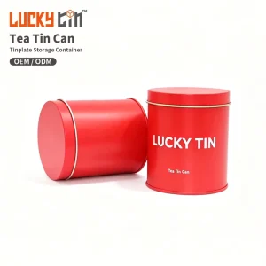 Factory Custom Tinplate Storage Container Logo Round Tin Can Packaging Luxury Food Grade Silver Tea Metal Box for Tea