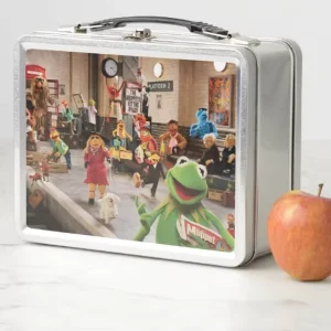 Factory Custom Tinplate Suitcase-Style Metal Lunch Box with Handle and Lock