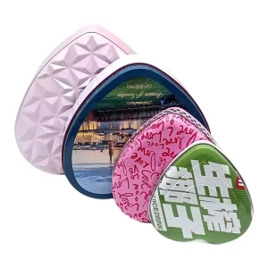 Factory Customised Tinplate Storage Container Red Rectangle Metal Packaging Easy Open Christmas Tin Box for Card
