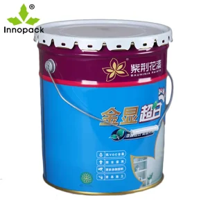 Factory Customized 5gallon Tin Pails Tin Can 18l Empty Paint Cans for Paint Round Tinplate Metal Bucket