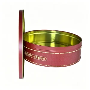 Factory Customized Metal Box Tin Can With Sealed Lid Food Grade Round Tin Boxes Cake Cans Packaging Gift Cookie Container