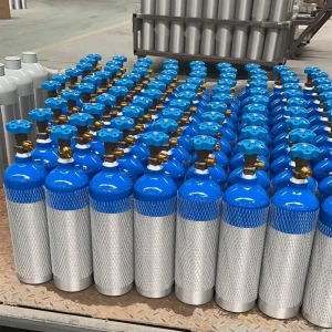 Factory Direct Aluminium Gas Cylinder O2 CO2 N2 Air Tank 150bar ISO7866 TPED