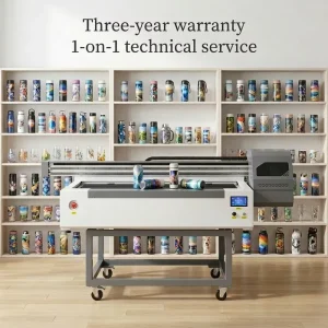 Factory Direct Automatic Cylindrical UV Printer 360 Rotary Bottle Printing Machine for XP600 I3200 Head Three Year Warranty