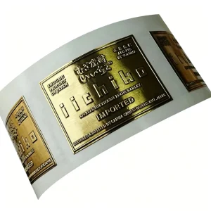 Factory Direct Embossed Gold Metal Logo Stickers Soft Stamped Silver Foil Labels