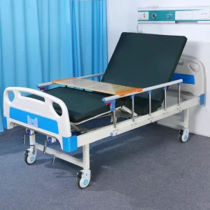 Factory Direct Manual 2-Crank Cold Rolled Steel Class I Hospital Bed Elderly Paralyzed Patients 1-Year Warranty CE ISO Certified