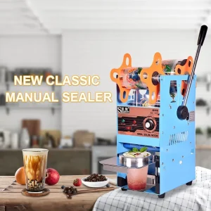 Factory Direct Manual Cup Sealing Machine for Milk Tea Shops, Plastic and Paper Cups, 95 Caliber, 15kg