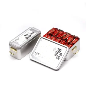 Factory Direct Rectangular Sliding Buckle Food Grade Tinplate Storage Box, Matte Finish, for Coffee Beans, Snacks, Candy, and Bread