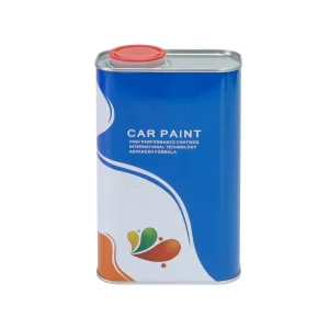 Factory Direct Rectangular Tinplate Can for Car Paint and Automotive Coatings Leakproof Red Cap Metal Packaging OEM Custom