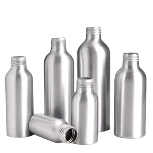 Factory Direct Recyclable Empty Aluminum Bottles 30ml, 50ml, 100ml, 120ml, 150ml, 250ml, 500ml & 1000ml