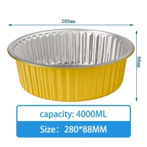 Factory Direct Sales Newly Launched Round Disposable Baking Aluminum Foil Containers with Foil Lid Food Grade Various Sizes