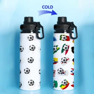 Factory Direct Supply 500ml Pattern Color-Changing Sports Aluminum Kettle for Camping