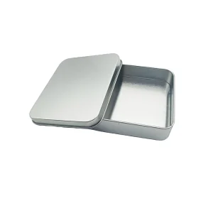 Factory Direct Tinplate Food Grade Rectangular Craft Packaging Box Recyclable Glossy Finish Customizable Design