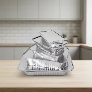 Factory Disposable Aluminum Foil Food Containers for Lunch and Takeaway