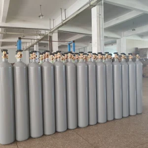 Factory EN ISO 9809 TPED 10L Oxygen/Argon/Hydrogen/Helium/CO2/CO Gas Cylinder Tank with Valve, Cap and Handle