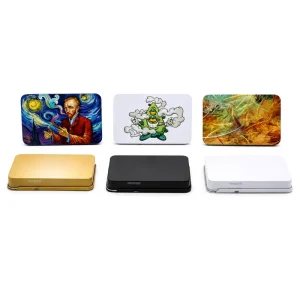 Factory Empty Food Grade Small Rectangular Child-Resistant Metal Tin Box for Tobacco Gummy Candy and Food Packaging
