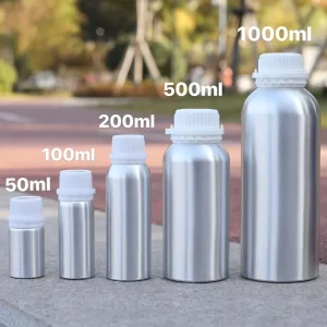 Factory Empty Metal Fragrance Perfume Oil Bottles Aroma Essential Oil Aluminum Bottle With Anti Theft Cover