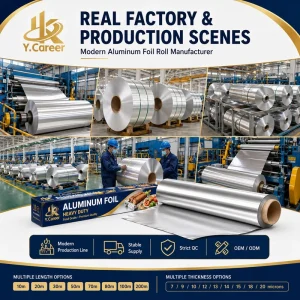 Factory Food Grade Roll Aluminum Foil Manufacturer Alloy 8011 0.009-0.025mm Soft Temper