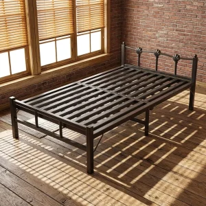 Factory High Quality Customized Size Metal Bed with Mesh Bed Base Home Use Hotel Use Dormitory Use Metal Bed