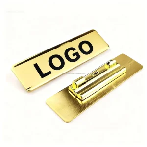 Factory Laser-Engraved Die-Cut Silver-Plated Metal Logo Plate for Furniture Decor
