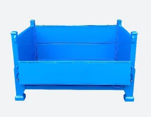 Factory Logistics Metal Turnover Box Stackable Pallet Cage Storage Container