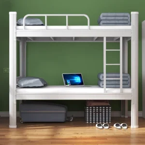 Factory Manufactures Modern Double Decker Steel Bunk Beds for Adults and Students Commercial Metal Frame
