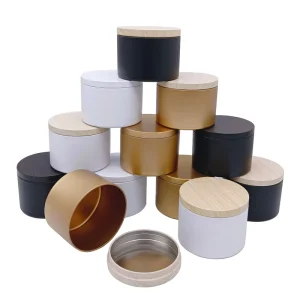 Factory Matte White Black 4oz 8oz Cylinder Tin Candles Containers Custom Logo Candle Tin Cans with Lid Cylinder Metal Tin Box