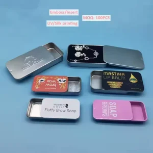 Factory Metal Slide Gift Tinplate Box for Matches, Pills, Mints, and Candy, Custom Printed