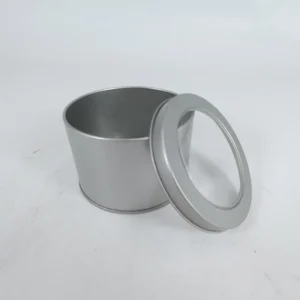 Factory OEM ODM Custom Tin Box Metal Packaging Can with Embossed Logo Top Window for Souvenir