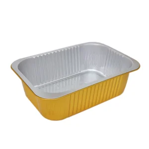 Factory Price Aluminum Foil Container with Lid Gold Color for Catering Takeaway