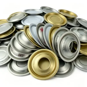 Factory Priced 70mm Gold Metal Round Tin Can With Component Ring Lid Bottom For Metal Cans