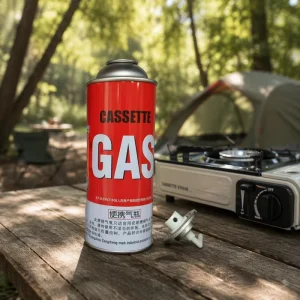 Factory Priced Custom Logo 65*158mm Tinplate Cylinder Aerosol Tin Can Butane Gas Container for Stove Tea Food Blowtorch Usage