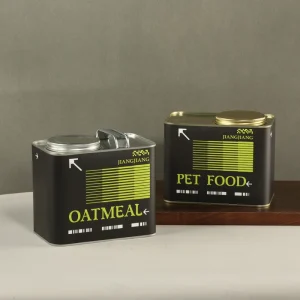 Factory Rectangle and Square Metal Tin Containers for Pet Food Packaging