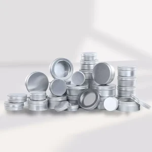 Factory Round Silver Aluminum Can Container Jar Tin Can Pot Canister Jars 60-200ml Aluminum Metal Aluminum Packaging