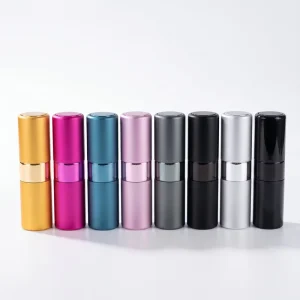 Factory Sale Round 20ml Twist up Metal Spray Bottle Aluminium Refillable Perfume Atomizer for Perfumes and Essential Oils