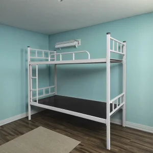 Factory Stock Modern Twin Bunk Bed with Good Bearing Capacity Two Level Beds Steel Frame for School Dormitories and Workshops