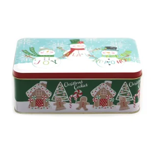 Factory Supply Customized Colorful Rectangular Tinplate Recyclable Offset Printed Glossy Matte Finish 0.23mm Thick Holiday Box