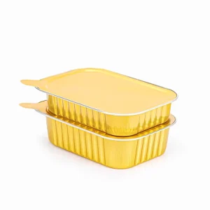 Factory Supply Disposable Aluminum Foil Container with Recyclable Lid 320ml-480ml Takeaway Tray