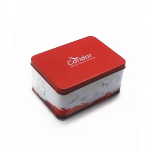 Factory Supply Food-Grade Square Coffee and Tea Packaging Metal Tin Box, Candy Tin Can