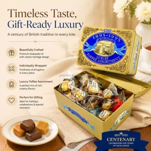 Factory Supply Large-Capacity Rectangular Hinged Tinplate Box for Candy, Biscuits, Gifts, or Chocolate
