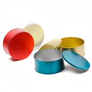 Factory Supply Round Recyclable Food Grade Tinplate Packaging Box for Tea, Candy, Cookies and Chocolate