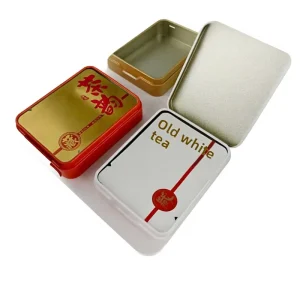 Factory direct Supply Five compartment Flip top Tinplate Biscuit Tin Minimalist style Airtight Food Safe Can Bulk Tea China made