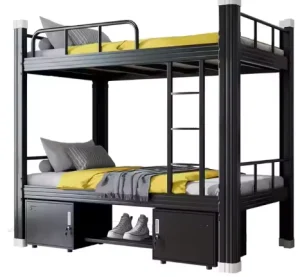 Factory’s Double Twin Bunk Bed 2 Tier Stackable Separable Full Size Modern Metal Frame Foldable Storage for School Bedroom Use