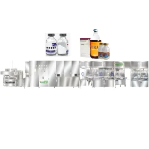 Filling Capping Sealing Labeling Whole Line Machine Filling Bottle Injections Cap Closing Machine