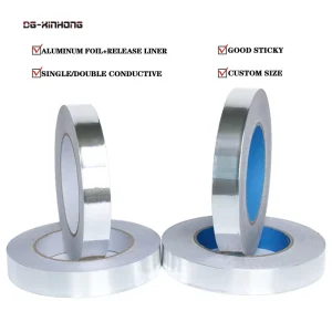Fireproof Conductive Adhesive Aluminum Foil Tape Single- or Double-Sided for Metal HVAC Ducts