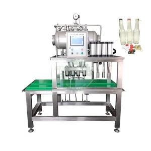 Flavor Soda Spirit Water Beer champagne Balanced pressure 4 6 Heads Crown Cap Glass Bottle 2 in 1 Filling Capping Machine
