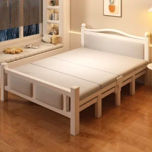 Folding Metal Frame Single Bed Foldable Design for Home Office Lunch Break Adult Rental Small Bedroom Bed
