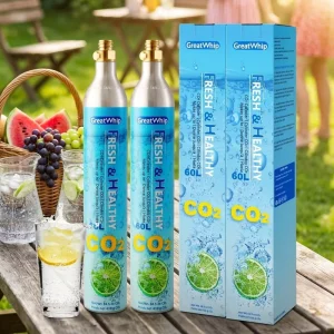 Food Grade 0.6L Lightweight Aluminum CO2 Gas Cylinder for Soda Maker