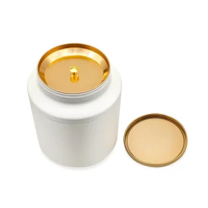Food Grade 250g Airtight Double-Lid Tinplate Tea and Coffee Can