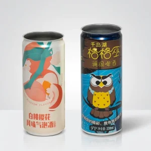 Food Grade 250ml 500ml 330ml Standard Sleek Plain Printed Aluminum Metal Cans Aluminum Beverage Cans