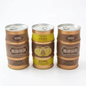 Food Grade Airtight Cylinder Metal Coffee Tin Can for Coffee Beans and Snacks